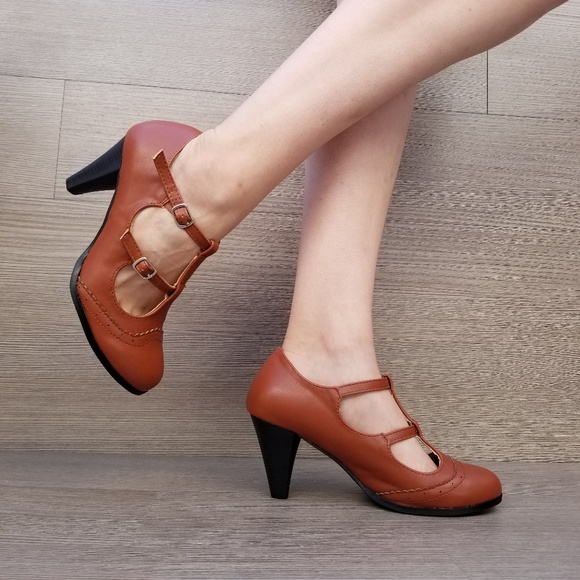 Vintage Style Oxford Heels Rockabilly - Picture 3 of 8